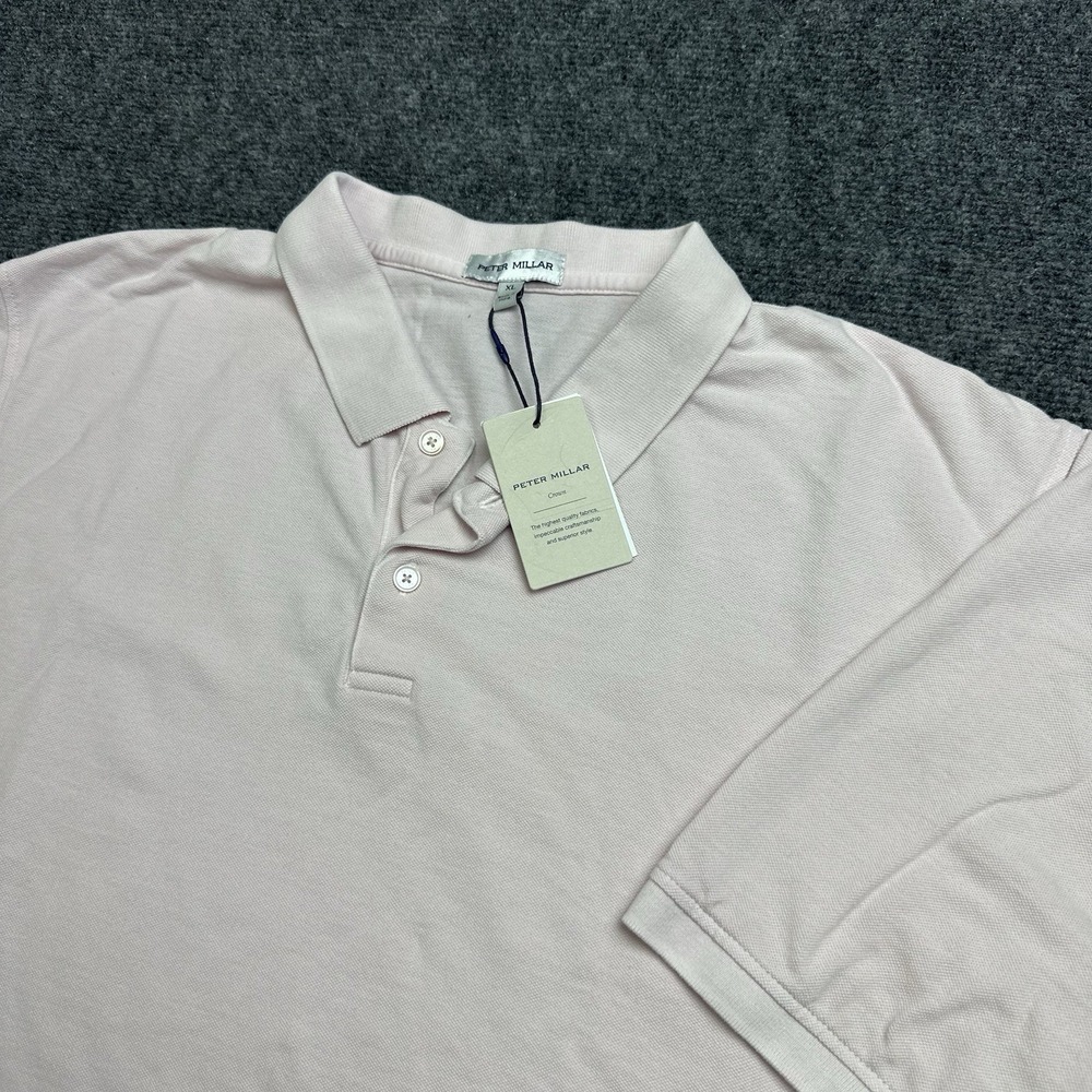 Peter Millar Sunrise Pique Polo Shirt Mens XL Moonrise Pink Golf Pima Cotton